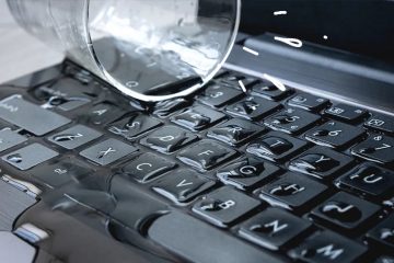 Spilled water on laptop